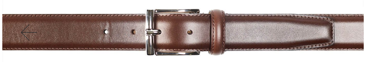 Crockett & jones dark brown calf leather belt