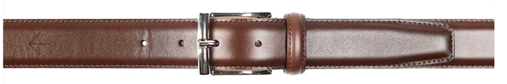 Crockett & jones dark brown calf leather belt