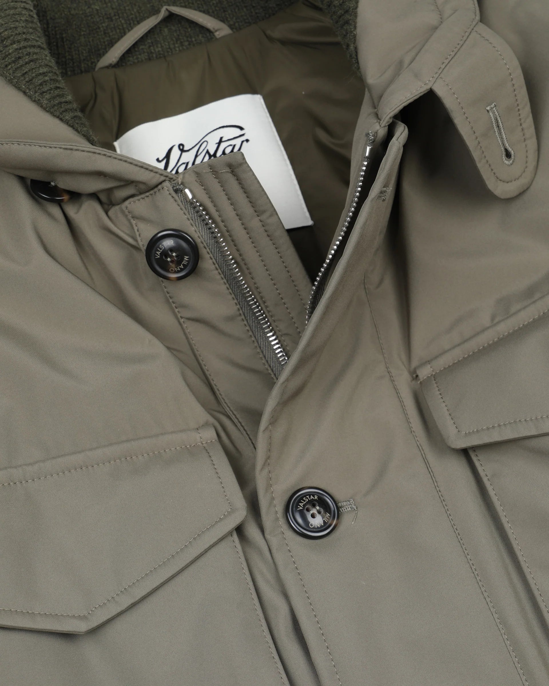 Valstar Loyal padded field jacket in waterproof technical microfiber - Beige