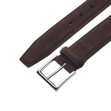 Ceinture en daim marron foncé Crockett & Jones