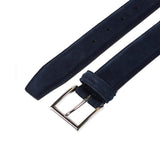 Ceinture en daim bleu marine Crockett & Jones