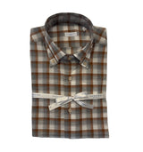 Chemise à carreaux caramel Sannino