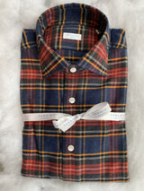 Chemise à carreaux rouges et bleus Sannino