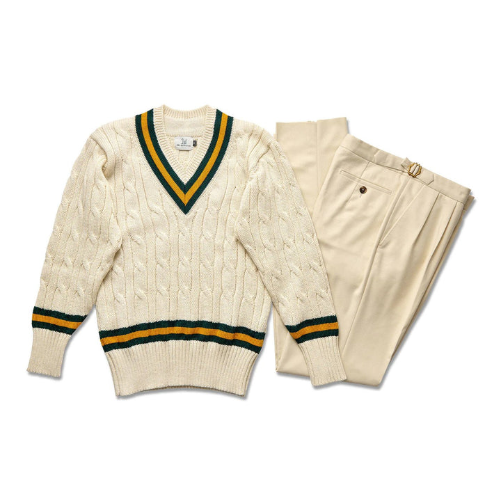 Fox flannel cricket sweater